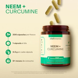 Vital Botanics Neem + Cúrcuma - Multivitamínico para Adultos