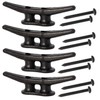 VEITHI 4 inch Electrophoretic Coated Black Dock Cleats (4 Pack),