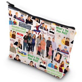 WZMPA Dunphy Family Cosmetic Bag Phil & Claire Dunphy Fans Gift What's The Plan Phil Zipper Pouch Bag Jay & Gloria Fans Gift (What's The Plan Phil)