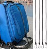 com-four® 10-piece set of rubber straps with reflective strips -