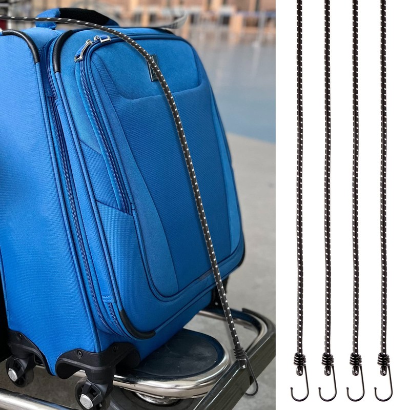 com-four® 10-piece set of rubber straps with reflective strips -