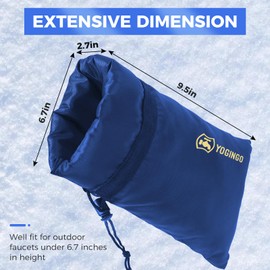 Outdoor Faucet Covers for Winter Freeze Protection, 2 Pack 6.7" x 9.5" Blue Hose Bib Covers for Winter, Water Spigot Covers Winter Insulated, Insulation Cover Socks Faucet Freeze Protector