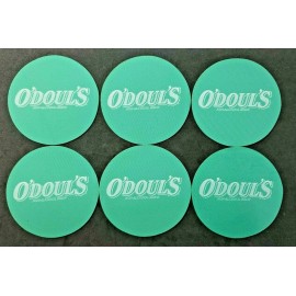 Red Wolf AB - O'doul's Beer 6 Piece 3" Rubber Vehicle Coaster Set Red Reusable & Washable