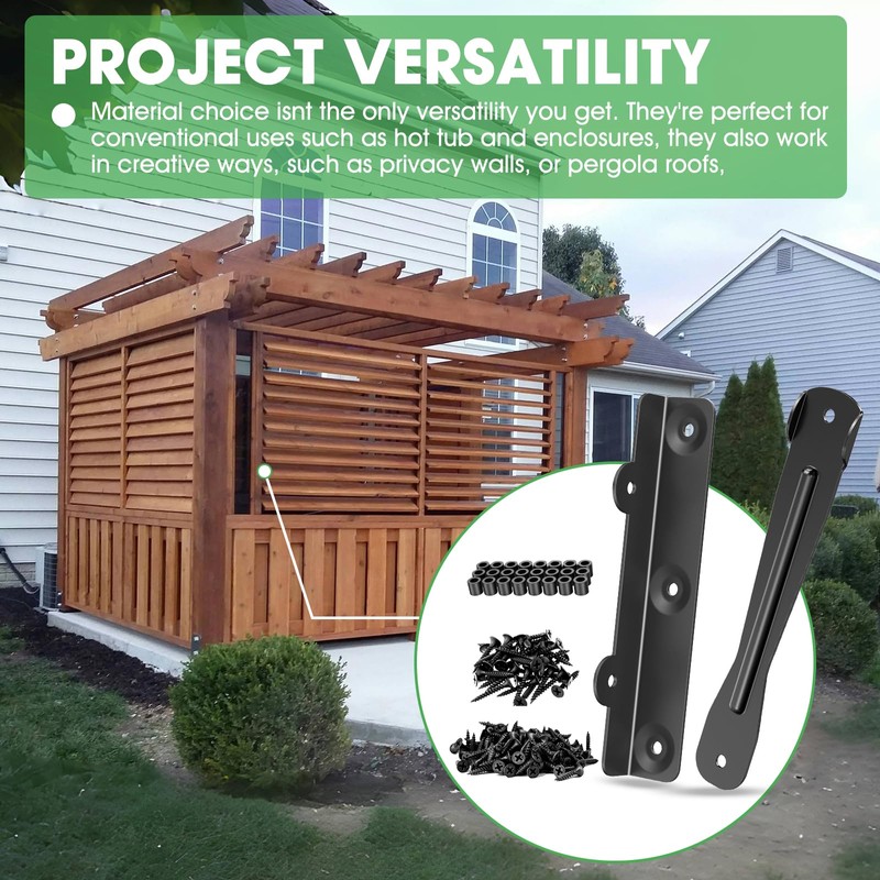 Pisman Sunblind System Brackets,Louver Hardware Kit for Shutter System,Holding Up