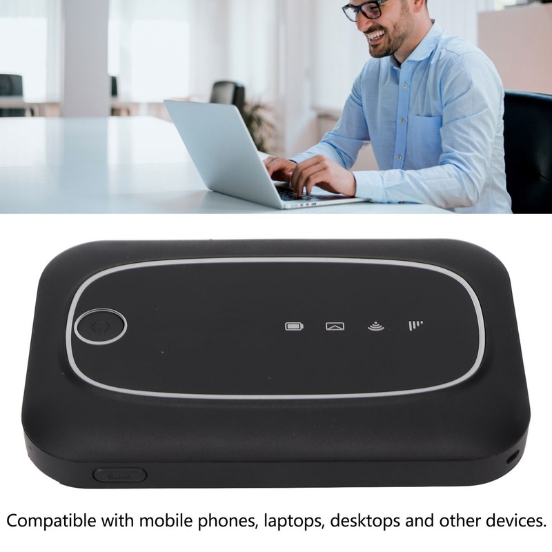 WiFi Hotspot 2000mAh Battery Compact Portable Black 4G SIM Card