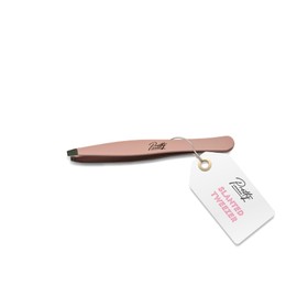 Pretty London - Eyebrow Tweezers – Precision Slanted Tweezers – Stainless Steel Hair Removal Tool for Brows, Ingrown Hairs & Splinters – Beauty & Makeup Tools for Women, 1 Pack