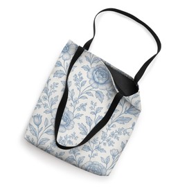 Blue Floral Cover Botanical Nature Inspired Home Decor Tote Bag