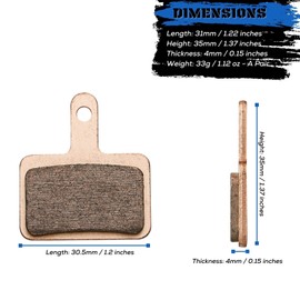 Corki Cycles Brake Pads 4 Pairs for TRP Tektro Shimano Deore Br-M575 M525 M515 T615 T675 M505 M495 M486 M485 M475 M465 M447 M446 M445 M416 M415 M395 M375 M315 M355 C601 C501