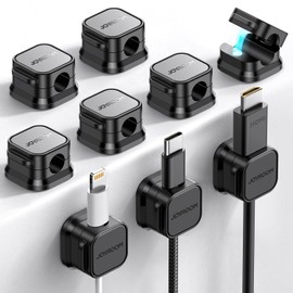 9 Pack Magnetic Cable Clips - Adjustable Cord Holders for Desk