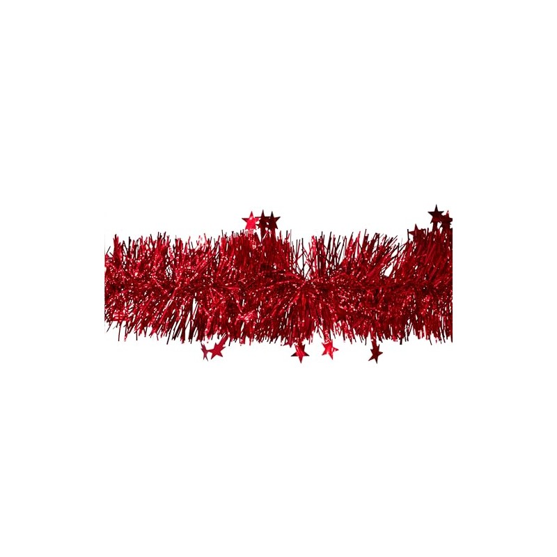 Creativery Christmas Garland, Tinsel with Stars, 8 cm x 3