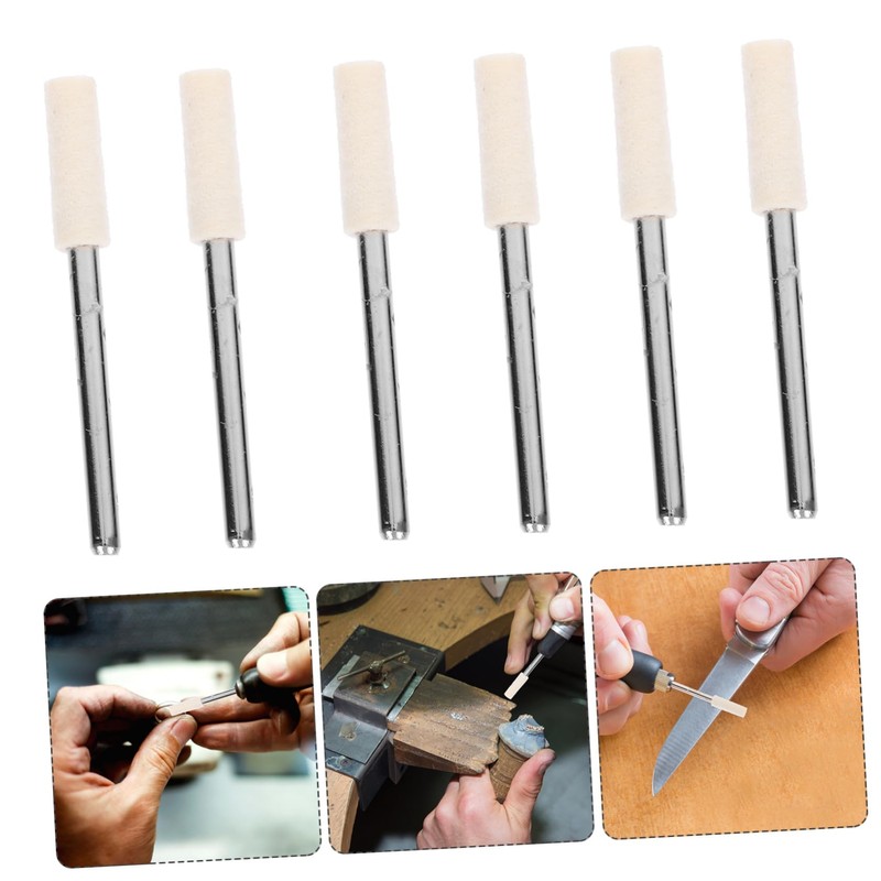 Mobestech 12pcs Wool Polishing Wheels Grinding Bits for Rotary Tools