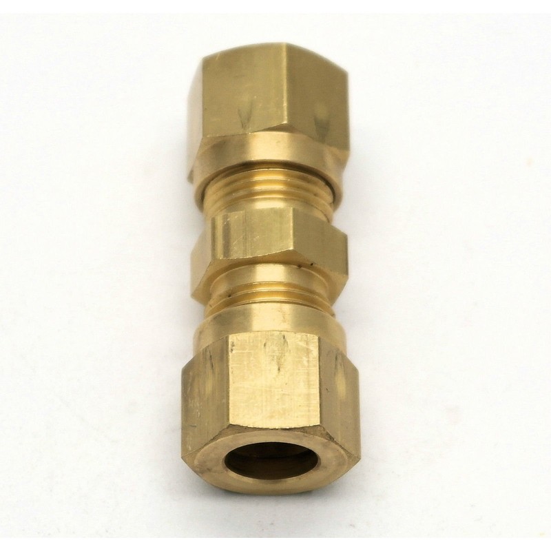 British Made 8mm to 8mm Brass Compression Fitting
