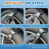 6 Pack Snow Chains for Car, TPU Tire Chains, Adjustable