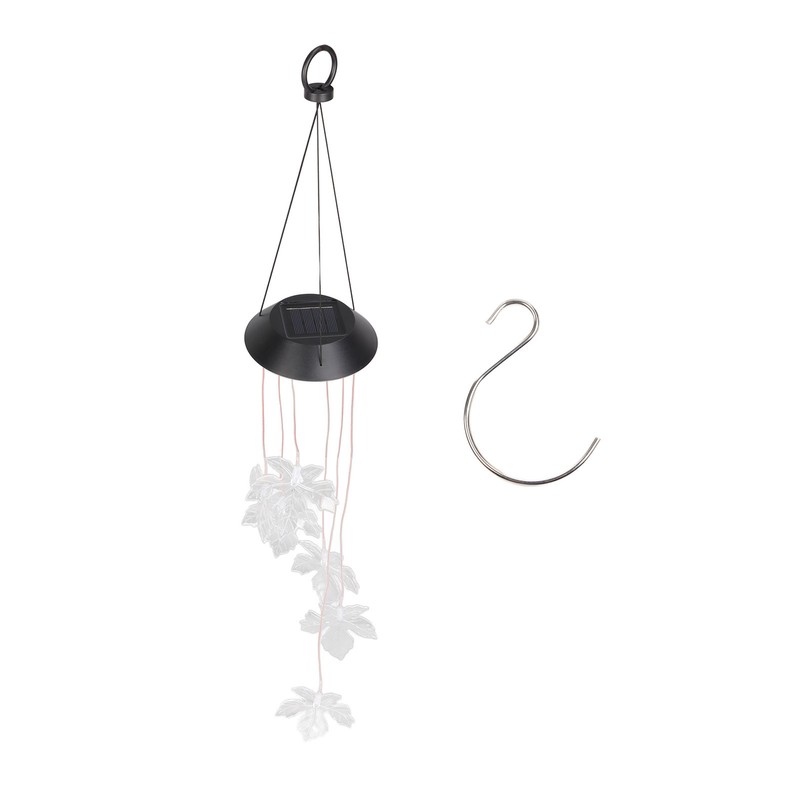 Solar Wind Chimes Maple Leaf LED Mobile Wind Chimes Lights