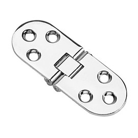 Zinc Alloy Metal Round Edge 180 Degree Folding Table Hinges for Cabinet Furniture Kitchen Bedroom (80 x 30 x 2.2 mm) - Rotatable and Stable