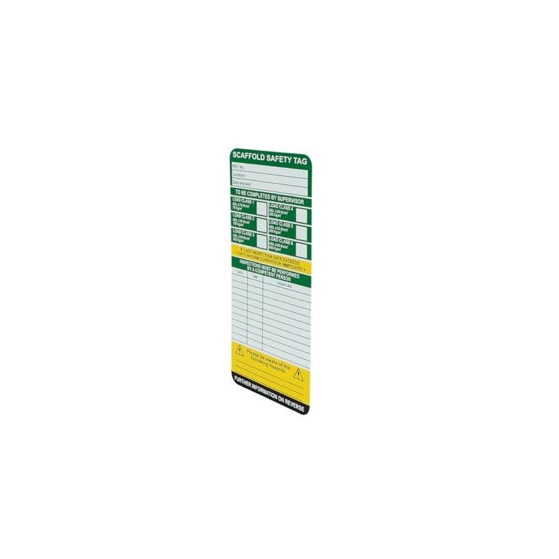 Scafftag Scaffold Inspection Tags, Pack of 10, Polypropylene, W75mm x