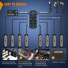 Nilight 8PCS Led Strobe Lights with Controller 12V 24V Sync