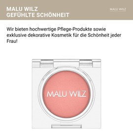 Malu Wilz Velvet Blush No. 10 Cheeky Bits - Blush Powder Makeup for Natural Looking Cheeks, Super Light, Velvety Blush Powder for Contouring