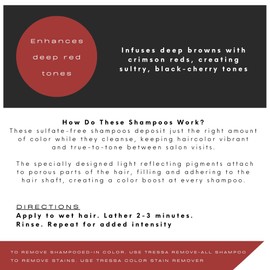 Watercolors by Tressa 3-in-1 Color Depositing Shampoo, Semi Permanent Hair Color, Hair Dye Shampoo for Curly, Dry, and Normal Hair, 8 fl oz - CRIMSON SPLASH (2 Count)