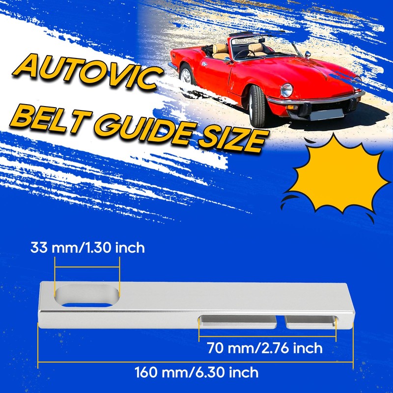 AUTOVIC Aluminium Seatbelt Guide Holder for MG MGB MGC MIDGET