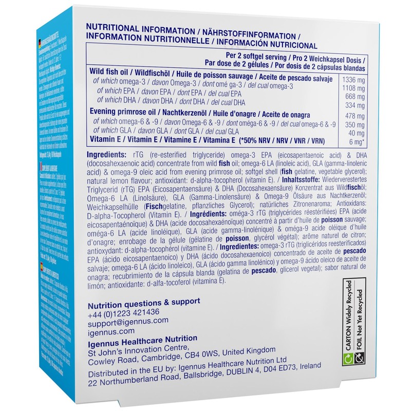 Igennus Pharmepa Complete EPA DHA rTG Omega 3 Fatty Acids