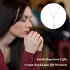 Rosary Beads Catholic Cross Necklace Baptism Gifts for Women Pearl