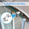 Hevysuo 4 Pcs Wheel Shower Door Rollers,23mm Diameter Metal Shower
