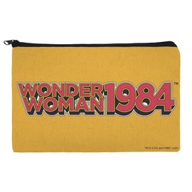 Wonder Woman 1984 Vintage Logo Makeup Cosmetic Bag Organizer Pouch