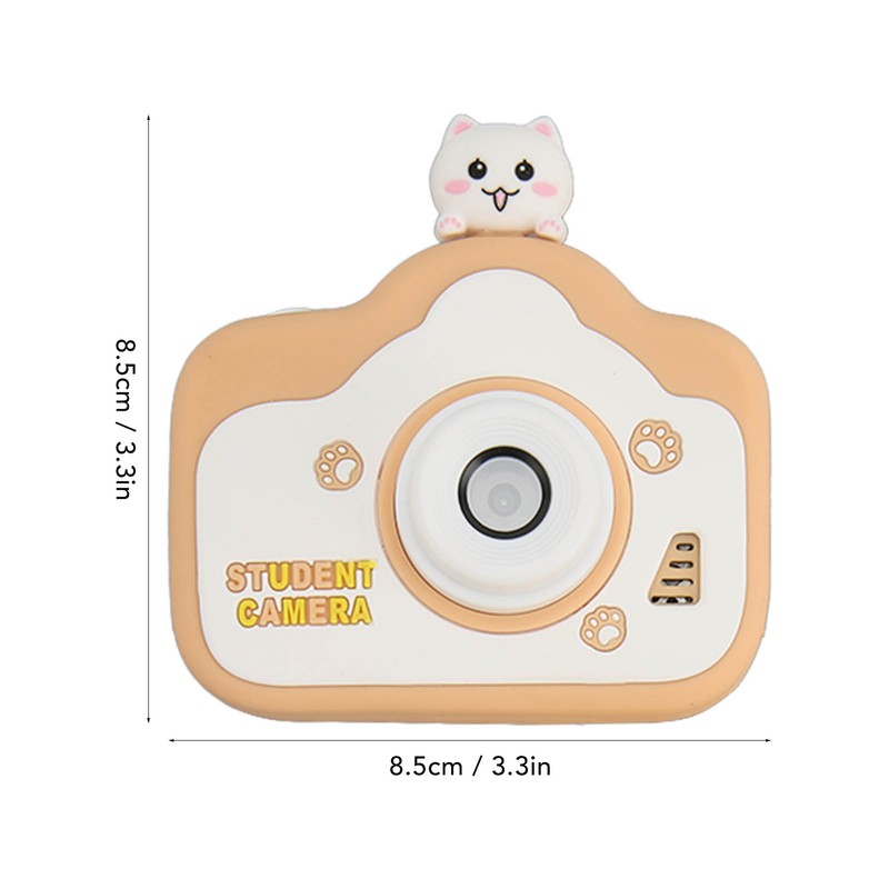 Kids Digital Camera Khaki 40MP HD Dual Camera Children's Cartoon