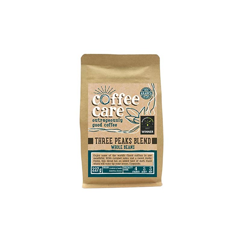 Whole Coffee Beans - Three Peaks Blend - Coffee Care
