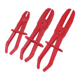 3 Pcs Hose Clamp Pliers Hose Pinch Off Pliers, Plastic Line Clamp Pliers Set for Flexible Hoses Fuel Hoses Gas Lines Brake Hoses Radiator Hoses Red
