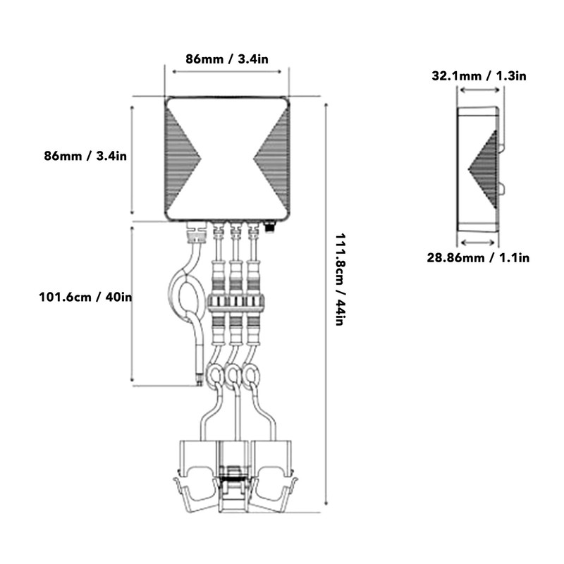 3 Phase WiFi Energy Meter with 3 120A Circuit Level