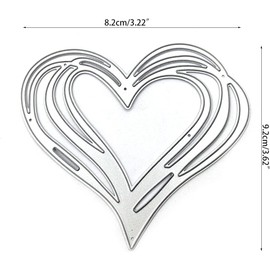 Jowxsx Heart Die Cuts Stencil, Metal Template Moulds Cutting Dies for DIY Scrapbooking, Photo Album Decorative Embossing, Paper Dies for Card Making