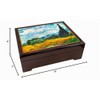 Caja de música musical de campo de trigo con cipreses