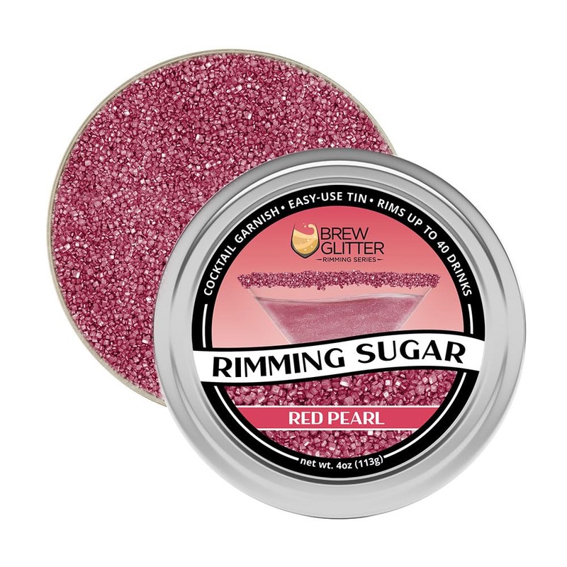 Brew Glitter - Red Rimming Sugar (4oz, 1x Bar Tin)
