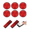 8pc Muliti Purpose Red Light Reflectors Rear Trailer Reflector Disks