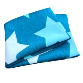 Wollhuhn Eco Boys / Girls Cool Elastic Headband/Hair Band Comfortable Jersey Cotton Many Designs Children (Big Stars Petrol)