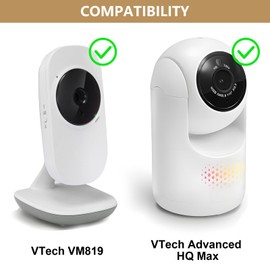 Baby Monitor Clip Mount Compatible with VTech VM819, Advanced HQ Max, Baby Camera Mount Holder with 15.8 inches Gooseneck Arm & Silicone Surface for Vtech Monitor Crib Use, Without Tools