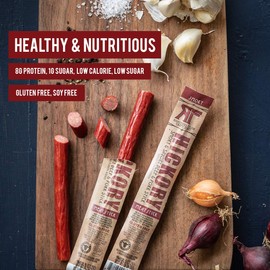 Righteous Felon Meat Sticks Bundle - Original Hickory - All-Natural Craft Beef Jerky Sticks High-Protein - Low-Sugar Healthy Snacks 10 Count