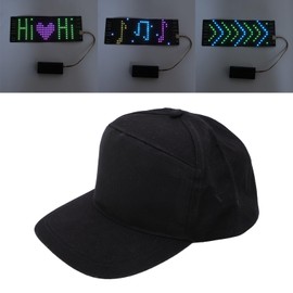 LED Hats, LED Display Hat, Gaming Hats, with APP Control, Programmable Animated Light Baseball Hat, for Party