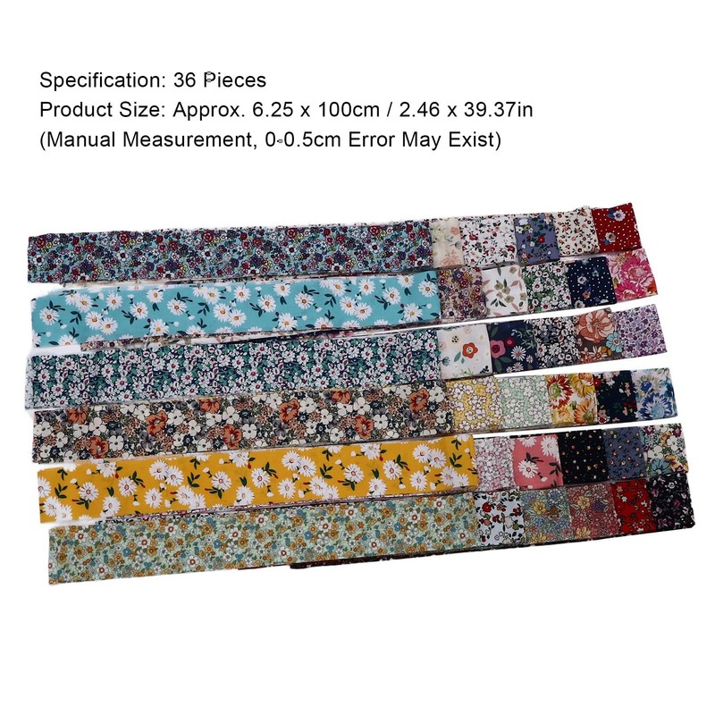 Cyrank Jelly Cotton Fabric Patchwork Roll, Cotton Fabric Quilting Strips,