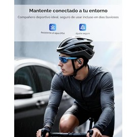 Eigsupia Auriculares de oreja abierta, auriculares Bluetooth 5.3 deportivos con pantalla digital inteligente, tiempo de reproducción de 36 horas, IP54