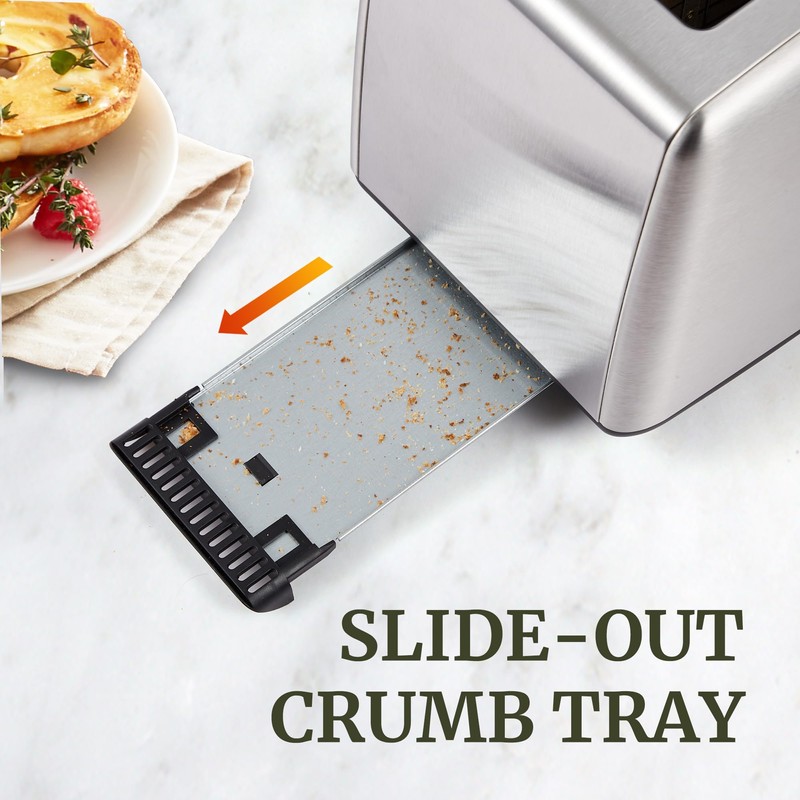 Elite Gourmet ECT2899 LCD Touch Toaster, 2 Extra-Wide Slots, 6