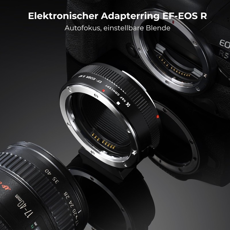 K&F CONCEPT Lens Adapter EF-EOSR Auto Focus Mount Converter for