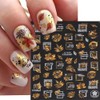Maple Leaf Nail Art Stickers Decals Fall Nail Stickers 6PCS