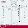 Schläfer 439002 | Sleeve Siphon Drain Undersink Adjustable Hose Universal