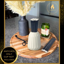 Extra Long 100 Color Safety Matches Bundle (8 inches) - Replacement Refill Long for Fireplace Candles - Wooden Wood Match Sticks