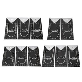 11pcs Multi-size Stainless Steel Circular Knitting Needle Handcraft Sweater Weave Needle Set Knitting Needles Crafts(65cm)