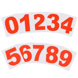 PATIKIL 1.5" Reflective Number Stickers 0-9, 2 Set Vinyl Mailbox Number Decals Self-Adhesive Stickers for Outside Cars Doors Windows Signs Indoor Outdoor, Reflective Red
