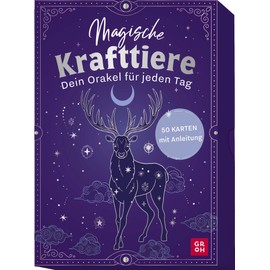 Magische Krafttiere – Dein Orakel für jeden Tag: 50 Karten mit Anleitung | Illustrierte Krafttierkarten in edler Box | Tipps & Impulse für achtsame Rituale im Alltag (Orakelkarten)